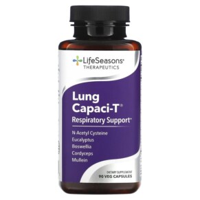 Thực phẩm chức năng LifeSeasons Lung Capaci-T Respiratory Support 90 Veg Capsules 853760002490