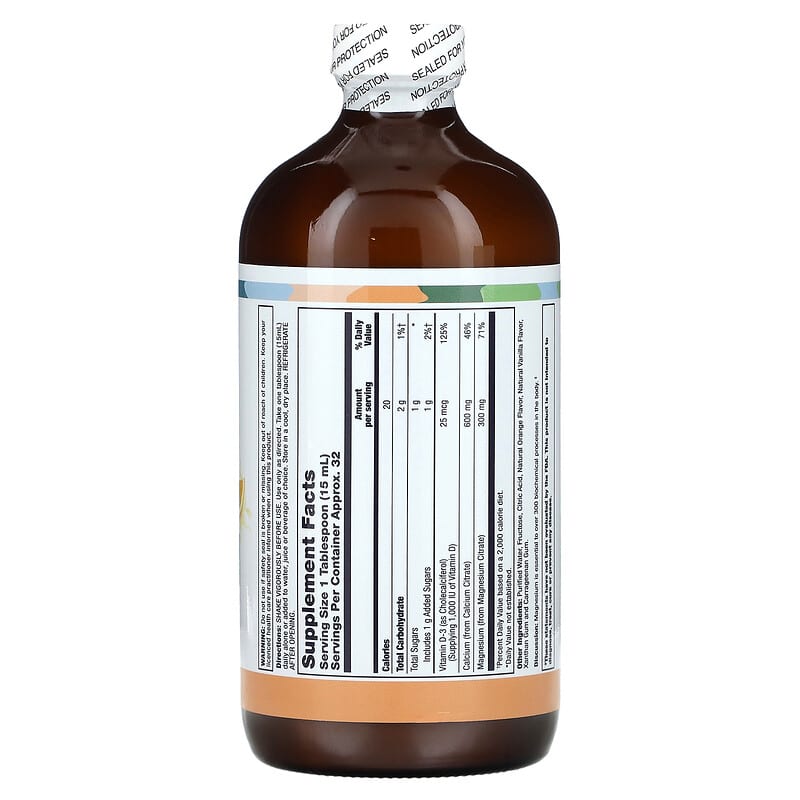 LifeTime Vitamins Bone Support Calcium Magnesium Citrate Plus Vitamin D-3 Orange Vanilla 16 fl oz (473 ml) 2 Thành phần vi chất của LifeTime Vitamins Bone Support Calcium Magnesium Citrate Plus Vitamin D-3 Orange Vanilla 16 fl oz (473 ml) 053232400056