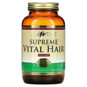 Thực phẩm chức năng LifeTime Vitamins Supreme Vital Hair with MSM 120 Capsules 053232200755