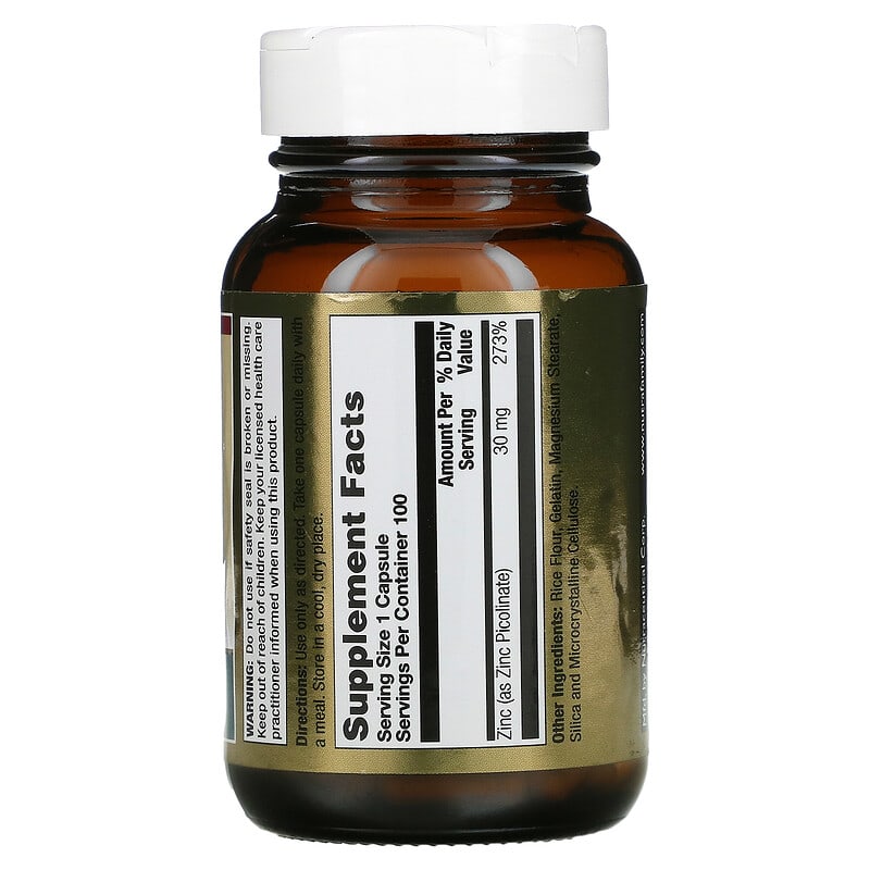 LifeTime Vitamins Zinc Picolinate 30 mg 100 Capsules 2 Thành phần vi chất của LifeTime Vitamins Zinc Picolinate 30 mg 100 Capsules 053232401213