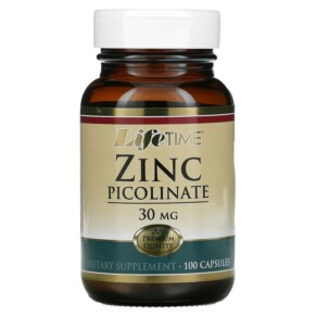 Thực phẩm chức năng LifeTime Vitamins Zinc Picolinate 30 mg 100 Capsules 053232401213