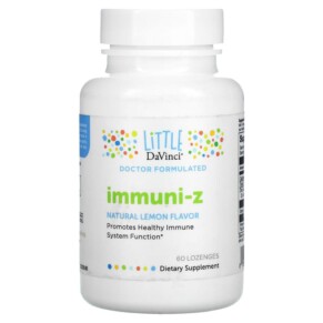 Thực phẩm chức năng Little DaVinci Immuni-Z Natural Lemon 60 Lozenges 026664014078