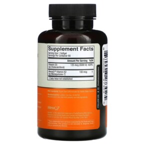 Thành phần vi chất của Live Conscious K2+D3 Bone & Heart Health 60 Softgels 850008273025