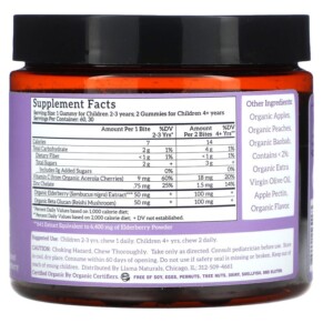Llama Naturals Kids Elderberry Immunity Fruit Gummies Earnest Elderberry 60 Gummies 3 Thành phần vi chất của Llama Naturals Kids Elderberry Immunity Fruit Gummies Earnest Elderberry 60 Gummies 860001569063