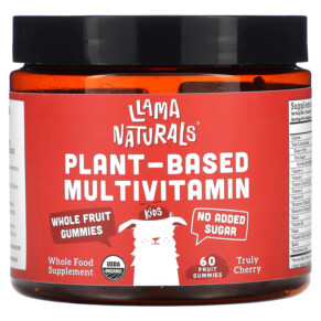 Thực phẩm chức năng Llama Naturals Plant-Based Multivitamin Whole Fruit Gummies Truly Cherry 60 Fruit Gummies 860001318647