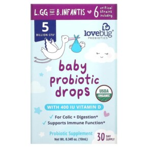 Thực phẩm chức năng LoveBug Probiotics Baby Probiotic Drops 5 Billion CFU 0.34 fl oz (10 ml) 850002716412