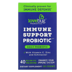 Thực phẩm chức năng LoveBug Probiotics Immune Support Probiotic Daily Probiotic 40 Billion CFU 30 Count 850002716276