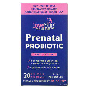 Thực phẩm chức năng LoveBug Probiotics Prenatal Probiotic 20 Billion CFU 30 Count 850002716214