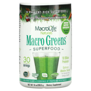 Thực phẩm chức năng Macrolife Naturals Macro Greens Superfood 10 oz (283.5 g) 054139909000
