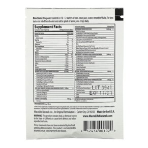 Thành phần vi chất của Macrolife Naturals Miracle Reds Superfood Goji Pomegranate Acai Mangosteen 0.3 oz (9.5 g) 852434001029