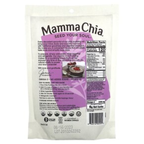 Thành phần vi chất của Mamma Chia Chia Pudding Mix Dark Chocolate 5.3 oz (150 g) 856516005950