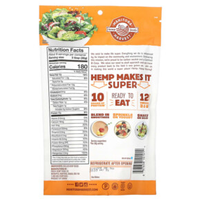 Thành phần vi chất của Manitoba Harvest Hemp Hearts Shelled Hemp Seeds Delicious Nutty Flavor 8 oz (227 g) 697658101014