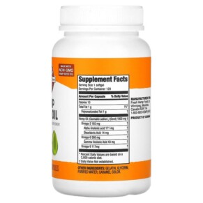 Thành phần vi chất của Manitoba Harvest Hemp Seed Oil 120 Softgel Capsules 697658101151