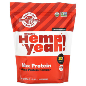 Thực phẩm chức năng Manitoba Harvest Organic Hemp Yeah! Max Protein Hemp Protein Powder Unsweetened 32 oz (907 g) 697658691034