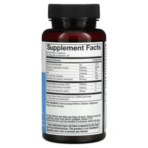 Thành phần vi chất của Manuka Doctor Immune Booster Vitamin C & Zinc + Manuka Honey 30 Capsules 810057720451