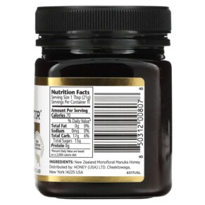 Thành phần vi chất của Manuka Doctor Manuka Honey Monofloral MGO 125+ 8.75 oz (250 g) 850312008078