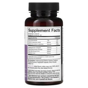 Thành phần vi chất của Manuka Doctor Radiant Beauty Collagen + Manuka Honey 30 Capsules 810057720437