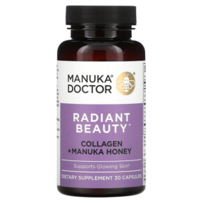 Thực phẩm chức năng Manuka Doctor Radiant Beauty Collagen + Manuka Honey 30 Capsules 810057720437