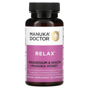 Thực phẩm chức năng Manuka Doctor Relax Magnesium & Niacin + Manuka Honey 30 Capsules 810057720444