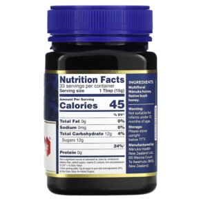 Thành phần vi chất của Manuka Health Manuka Honey Blend MGO 30+ 1.1 lb (500 g) 895015001513