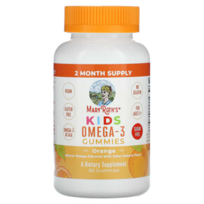 Thực phẩm chức năng MaryRuth Organics Kids Omega-3 Gummies Ages 2+ Orange 60 Gummies 850018471459