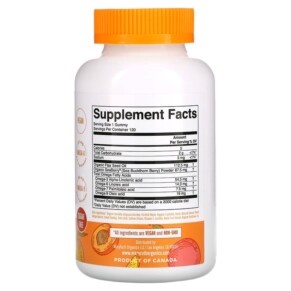 Thành phần vi chất của MaryRuth Organics Omega 3-6-7-9 Gummies Peach Mango Apricot Sugar Free 120 Gummies 856645008068