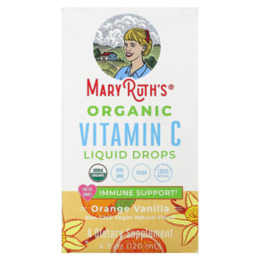 Thực phẩm chức năng MaryRuth Organics Organic Vitamin C Liquid Drops Orange Vanilla 4 fl oz (120 ml) 850018471343