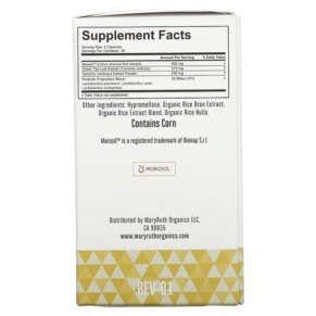 Thành phần vi chất của MaryRuth Organics Probiotic Weight+ Management 50 Billion 60 Capsules 856645008396