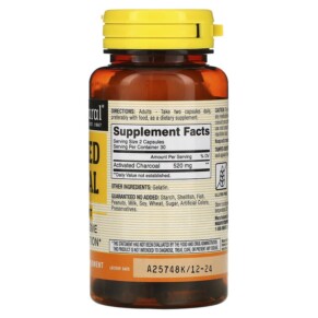 Thành phần vi chất của Mason Natural Activated Charcoal 60 Capsules 311845078759