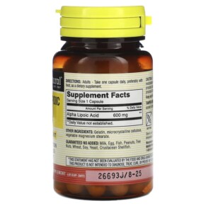 Thành phần vi chất của Mason Natural Alpha-Lipoic Acid 600 mg 30 Capsules 311845172280
