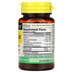 Thành phần vi chất của Mason Natural B Complex 100 Softgels 311845060112