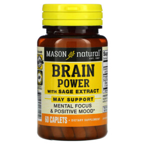 Thực phẩm chức năng Mason Natural Brain Power with Sage Extract 60 Caplets 311845181459