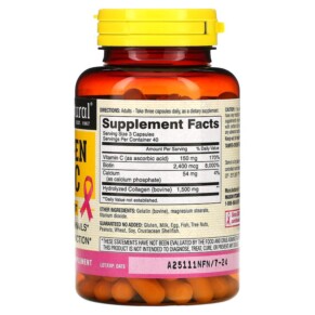 Thành phần vi chất của Mason Natural Collagen 1.500 + C 120 Capsules 311845170125