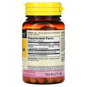 Thành phần vi chất của Mason Natural DIM Diindolylmethane 100 mg 60 Capsules 311845178152