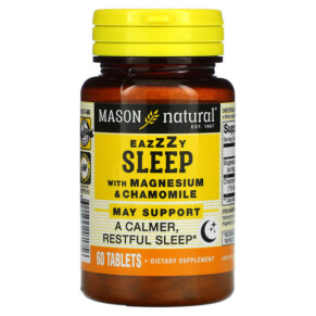 Thực phẩm chức năng Mason Natural Eazzzy Sleep with Magnesium & Chamomile 60 Tablets 311845181756