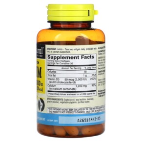 Mason Natural Fast Absorption Calcium 600 mg 60 Softgels 3 Thành phần vi chất của Mason Natural Fast Absorption Calcium 600 mg 60 Softgels 311845161857