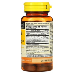 Thành phần vi chất của Mason Natural Green Tea Slim with Apple Cider Vinegar & Bitter Orange 60 Tablets 311845157157