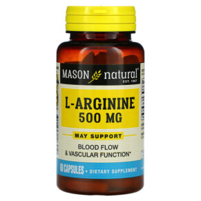 Thực phẩm chức năng Mason Natural L-Arginine 500 mg 60 Capsules 311845126450