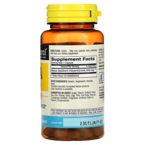 Thành phần vi chất của Mason Natural Maca 500 mg 60 Capsules 311845125453