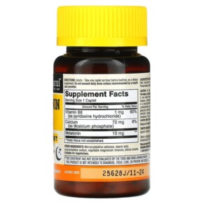 Thành phần vi chất của Mason Natural Melatonin 10 mg 60 Caplets 311845181053