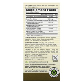 Thành phần vi chất của Mason Natural Mushroom Power 60 Tablets 311845184658
