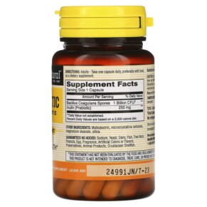 Thành phần vi chất của Mason Natural Probiotic with Prebiotic 40 Veggie Capsules 311845158840