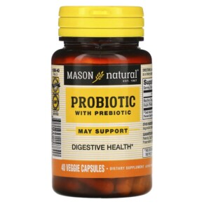 Thực phẩm chức năng Mason Natural Probiotic with Prebiotic 40 Veggie Capsules 311845158840