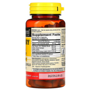 Thành phần vi chất của Mason Natural Tart Cherry 250 mg 90 Veggie Caps 311845150097
