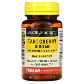 Thực phẩm chức năng Mason Natural Tart Cherry with Turmeric Extract 1.000 mg 60 Veggie Caps 311845176394