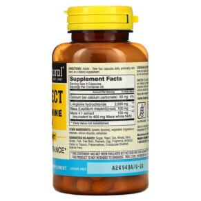 Thành phần vi chất của Mason Natural Vein Erect with L-Arginine & Maca 80 Capsules 311845134981