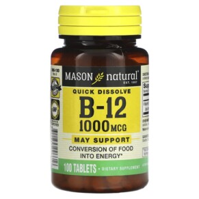 Thực phẩm chức năng Mason Natural Vitamin B-12 Quick Dissolve 1.000 mcg 100 Tablets 311845096616