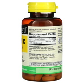 Thành phần vi chất của Mason Natural Vitamin C 1.000 mg 100 Tablets 311845071613