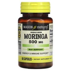 Thực phẩm chức năng Mason Natural Whole Herb Moringa 500 mg 60 Capsules 311845167750