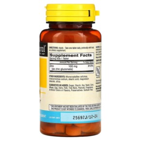 Mason Natural Zinc 100 mg 100 Tablets 3 Thành phần vi chất của Mason Natural Zinc 100 mg 100 Tablets 311845077516